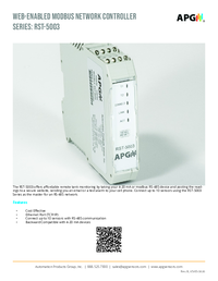Thumbnail of document Data Sheet - RST-5003 Web Enabled Control Modules